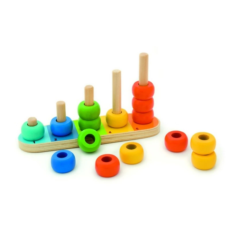 Дидактическа играчка Pino, Цветни пръстени